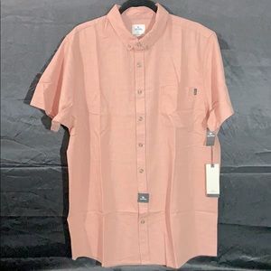 Rip curl mauve Button-up Short Sleeve Shirt XL L